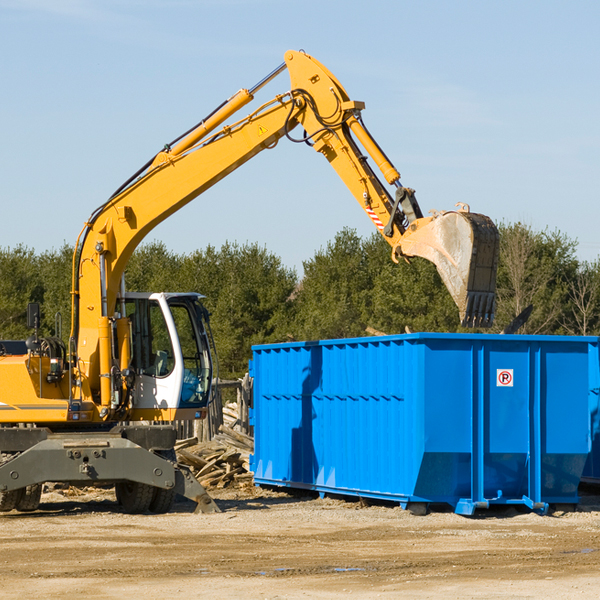 are there any restrictions on where a residential dumpster can be placed in Calera AL